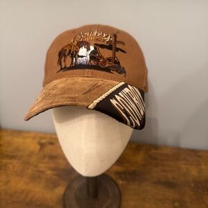 Cowboy Church Brown Western Hat CSI Faux Suede Brim Cowboy Cap
